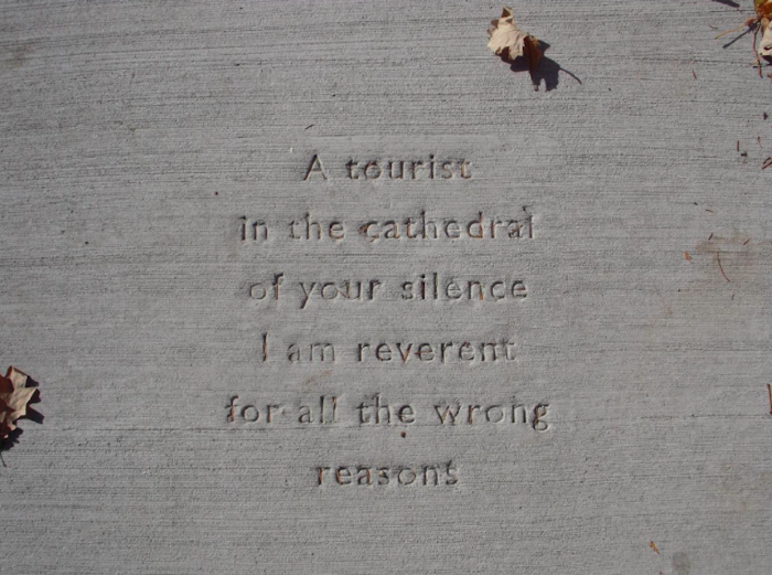 Sidewalk Poetry, positive thinking